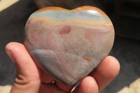 Polished Polychrome Jasper Hearts x 6 From Madagascar