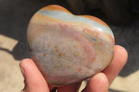 Polished Polychrome Jasper Hearts x 6 From Madagascar