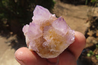 Natural Amethyst / Ametrine Spirit Quartz Clusters x 12 From South Africa