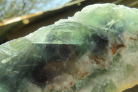 Polished On One Side Watermelon Fluorite Specimens x 4 From Namibia