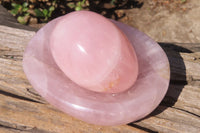 Polished Rose Quartz Egg & Bowl x 2 From Antsirabe, Madagascar