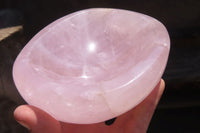 Polished Rose Quartz Egg & Bowl x 2 From Antsirabe, Madagascar