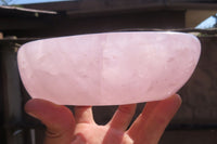 Polished Rose Quartz Egg & Bowl x 2 From Antsirabe, Madagascar