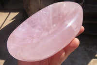 Polished Rose Quartz Egg & Bowl x 2 From Antsirabe, Madagascar