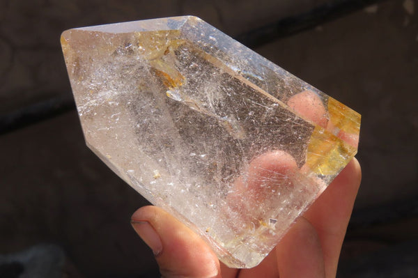 Polished Clear Quartz Crystal Points x 3 From Madagascar