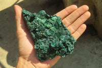 Natural Silky Malachite Specimens x 3 From Kasompe, Congo