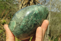 Polished Green Fuchsite Quartz Standing Free Forms x 2 From Madagascar