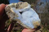 Natural Blue Lace Agate Specimens x 6 From Nsanje, Malawi