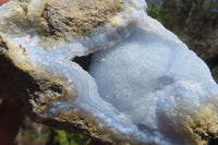 Natural Blue Lace Agate Specimens x 6 From Nsanje, Malawi