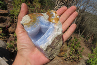 Natural Blue Lace Agate Specimens x 6 From Nsanje, Malawi