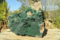 Natural Crystalline Malachite Specimens x 2 From Kasompe, Congo