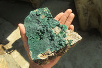 Natural Crystalline Malachite Specimens x 2 From Kasompe, Congo