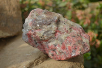 Natural Rhodonite Cobbed Specimens x 3 From Zimbabwe