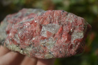 Natural Rhodonite Cobbed Specimens x 3 From Zimbabwe