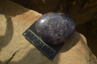 Polished Lepidolite Gemstone Hearts x 6 From Madagascar