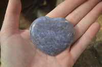 Polished Lepidolite Gemstone Hearts x 6 From Madagascar