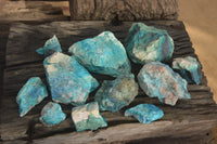 Natural Shattuckite Matrix Specimens x 11 From Kaokoveld, Namibia