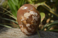 Polished Flower Agate Standing Free Forms x 3 From Madagascar