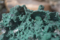 Natural Crystalline Malachite With Smokey Quartz Specimen x 1 From Congo