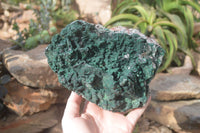 Natural Crystalline Malachite With Smokey Quartz Specimen x 1 From Congo