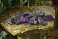 Natural Metallic Purpurite Cobbed Specimens x 12 From Erongo, Namibia