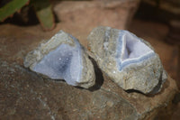 Natural Blue Lace Agate Specimens x 12 From Nsanje, Malawi