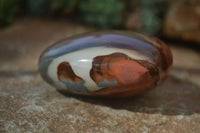 Polished Polychrome Jasper Gemstone Hearts x 6 From Madagascar