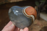 Polished Polychrome Jasper Gemstone Hearts x 6 From Madagascar