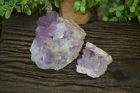 Natural Jacaranda Amethyst Clusters x 2 From Mumbwa, Zambia