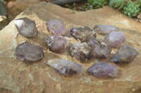 Natural Smokey Amethyst Crystals x 12 From Chiredzi, Zimbabwe