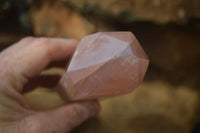 Polished Rose Quartz Double Terminated Crystals x 3 From Madagascar