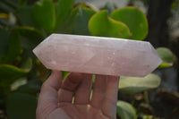 Polished Rose Quartz Double Terminated Crystals x 3 From Madagascar