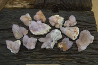 Natural Amethyst / Ametrine Spirit Quartz Clusters x 12 From  South Africa