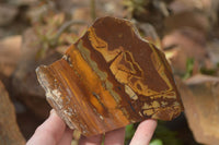 Polished On One Side Nguni Jasper Specimens x 3 From Prieska, South Africa