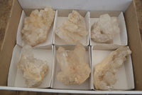 Natural Clear Quartz Clusters x 6 From Mpika, Zambia