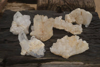 Natural Clear Quartz Clusters x 6 From Mpika, Zambia