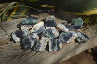 Polished On One Side Watermelon Fluorite Slices x 12 From Namibia