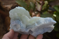 Natural Etched Blue Chalcedony Specimens x 3 From Nsanje, Malawi