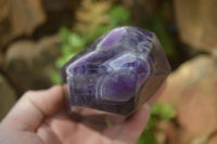 Polished Chevron Amethyst Prism-Point x 1 From Zambia