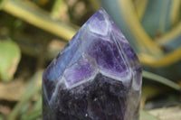 Polished Chevron Amethyst Prism-Point x 1 From Zambia