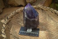 Polished Chevron Amethyst Prism-Point x 1 From Zambia