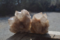 Natural Quartz Clusters x 2 From Luena, Congo