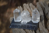 Polished Clear Quartz Crystal Point-Prisms x 14 From Madagascar