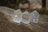 Polished Clear Quartz Crystal Point-Prisms x 14 From Madagascar