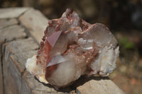 Natural Red Hematoid Quartz Clusters x 2 From Karoi, Zimbabwe