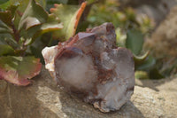 Natural Red Hematoid Quartz Clusters x 2 From Karoi, Zimbabwe