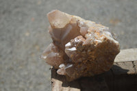 Natural Red Hematoid Quartz Clusters x 2 From Karoi, Zimbabwe