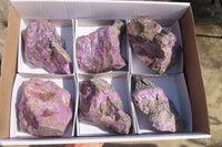 Natural Stichtite Cobbed Specimens x 6 From Barberton, South Africa