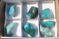 Polished Shattuckite Free Forms x 7 From Kaokoveld, Namibia