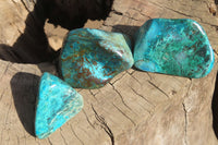 Polished Shattuckite Free Forms x 7 From Kaokoveld, Namibia